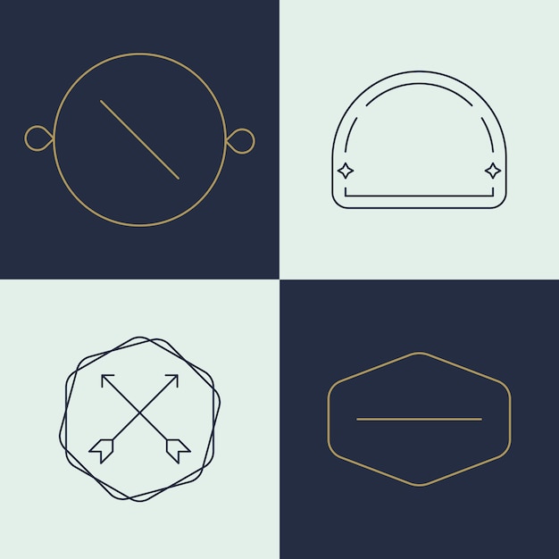 Simple business logo set