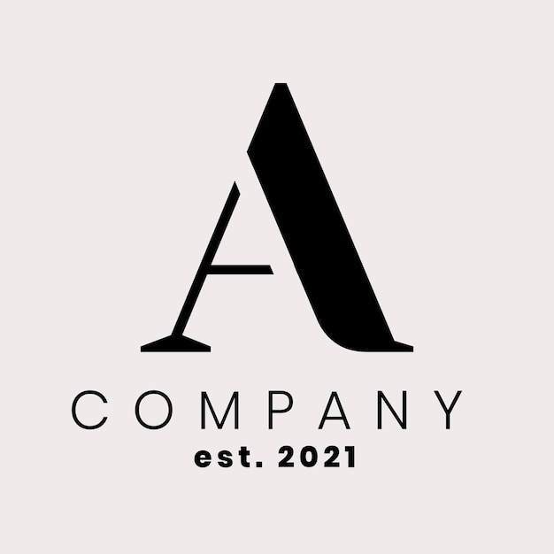 Free Vector simple business logo  with a letter design