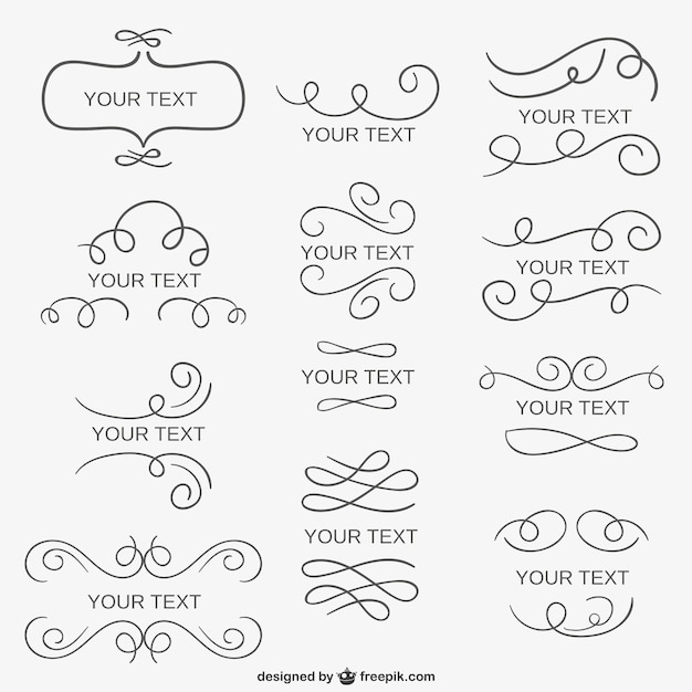 Simple calligraphic logo templates