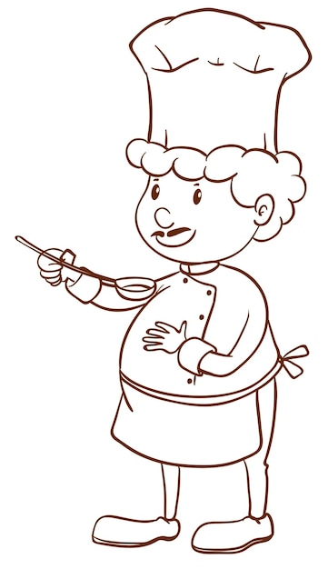 Free vector a simple chef