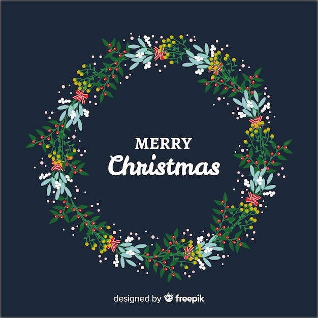 Simple christmas wreath background