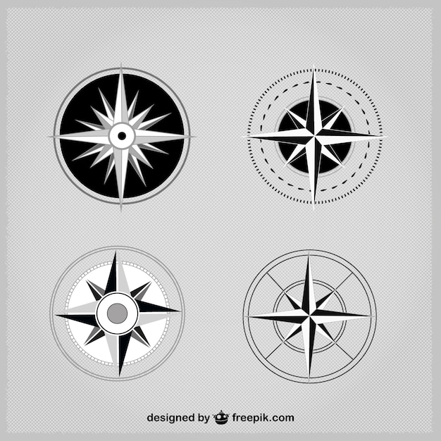 Free vector simple compass pack