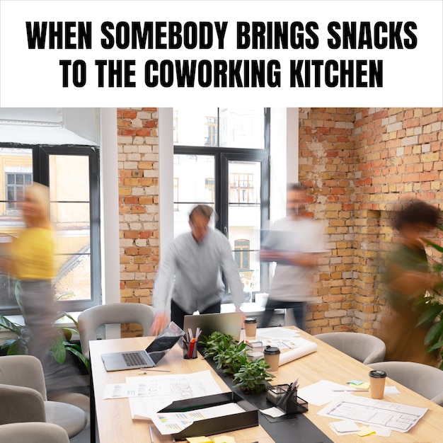 Simple coworking square meme