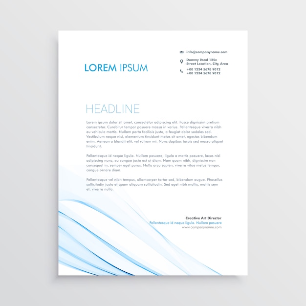 simple creative letterhead template design