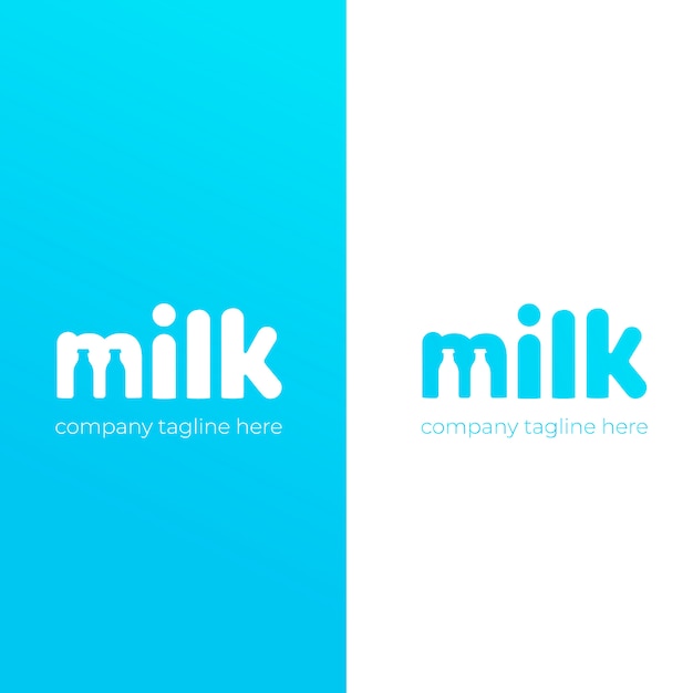 A simple cute logo for the brand of cow milk.