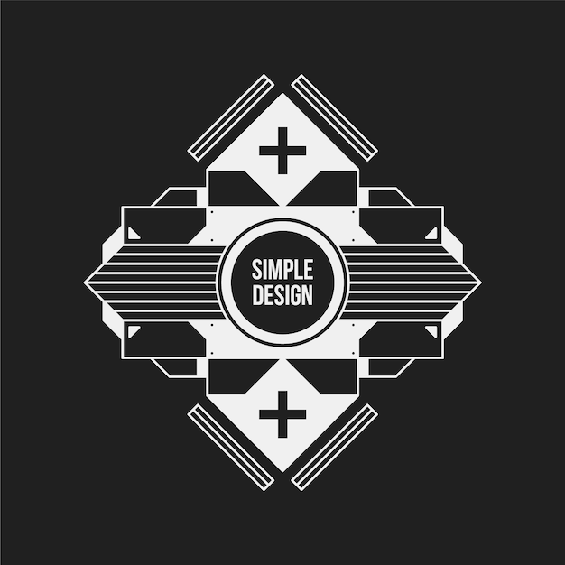 Free Vector simple design on black background