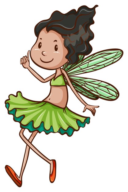 A simple drawing of a fairy