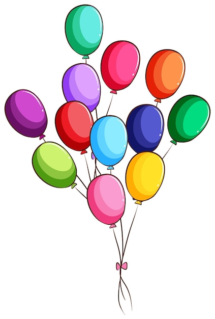 Free Vector a simple drawing of a group of balloons