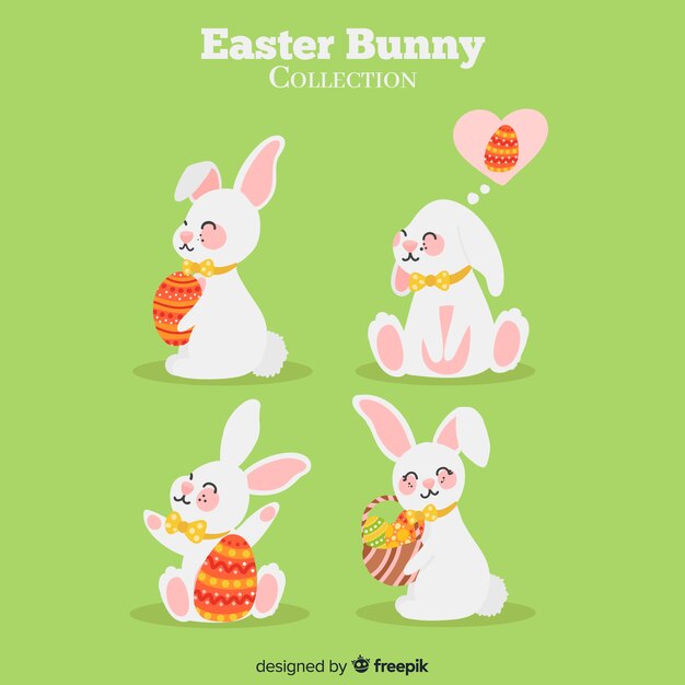 Simple easter bunnies collection