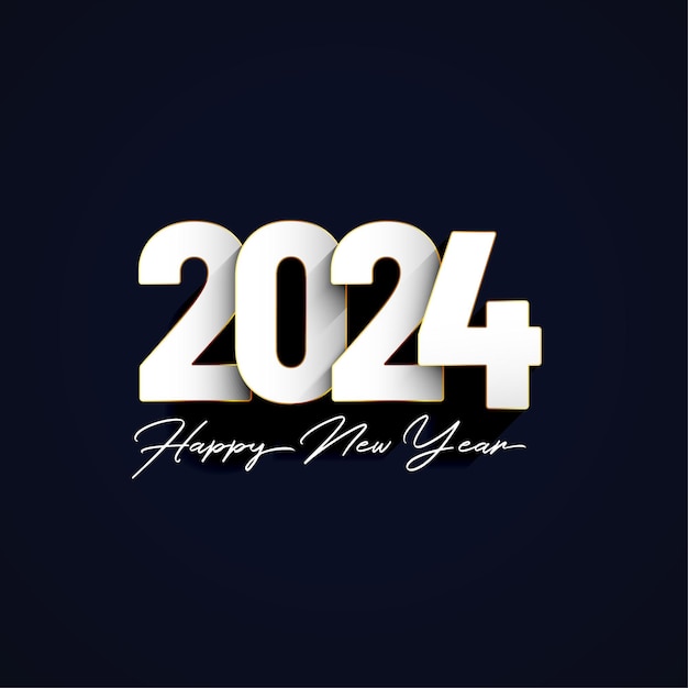 simple and elegant 2024 new year eve holiday background design vector