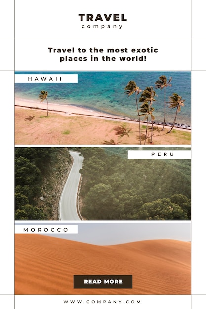 Simple exotic travel blog graphic