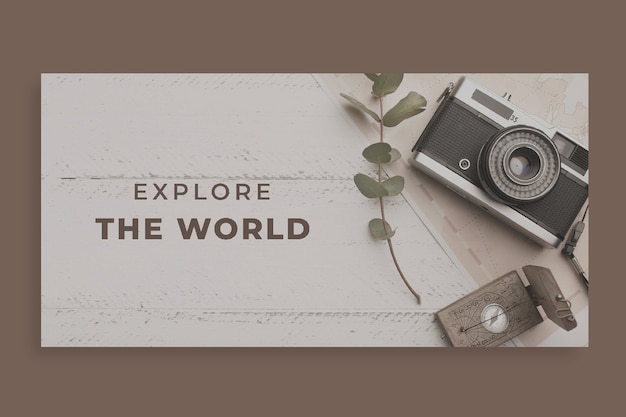 Simple explore the world blog header template