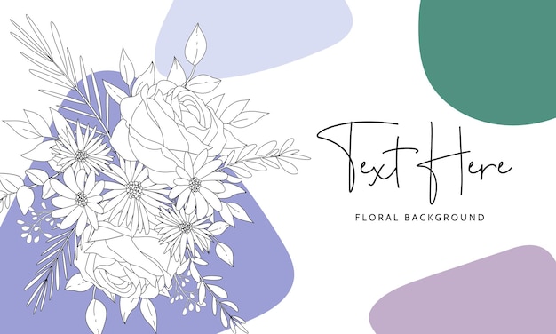 Free Vector simple floral background with peri color abstract