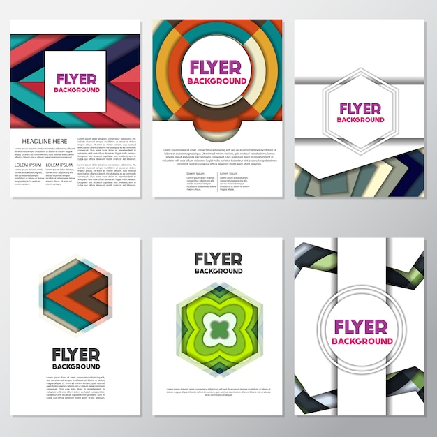 Free Vector simple flyers collection