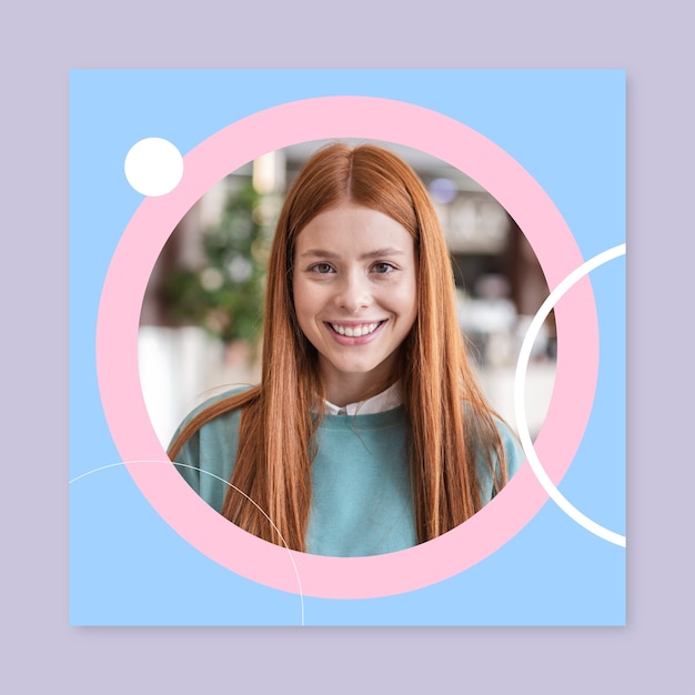 Simple geometric pastel tiktok profile picture