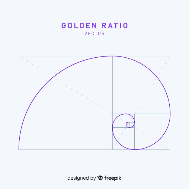 Free vector simple golden ratio background