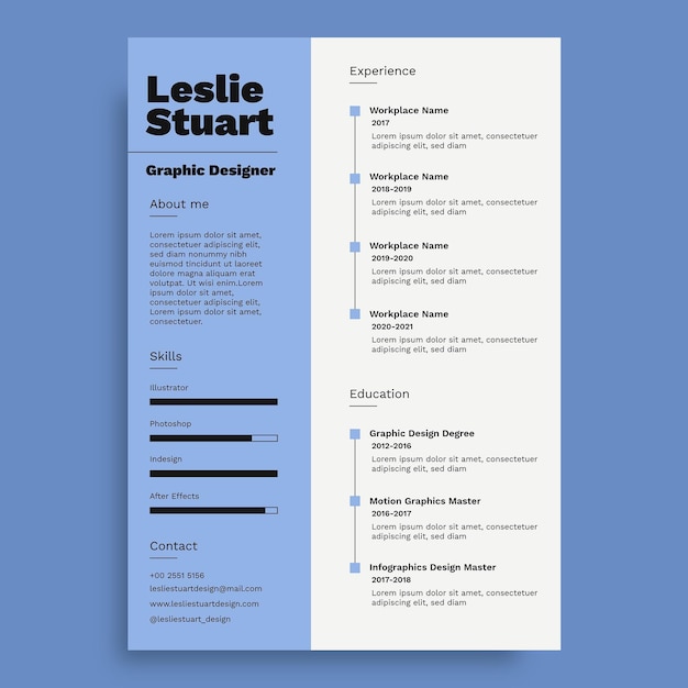 Simple graphic designer resume