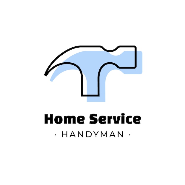 Simple handyman home service company logo