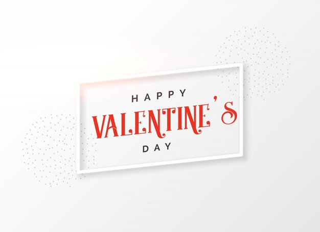 Simple happy valentine's day card background