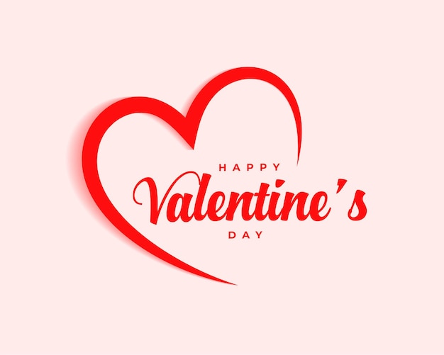 Simple happy valentines day celebration design