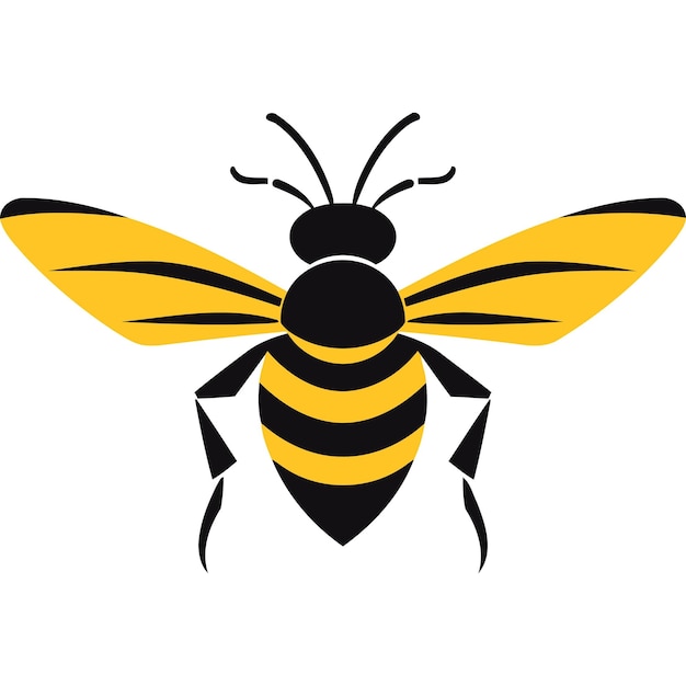 Free Vector simple illustration of a honey bee