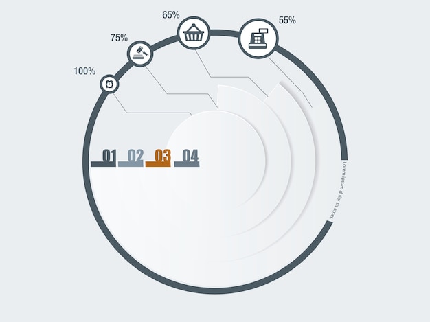 Free Vector simple infographic template