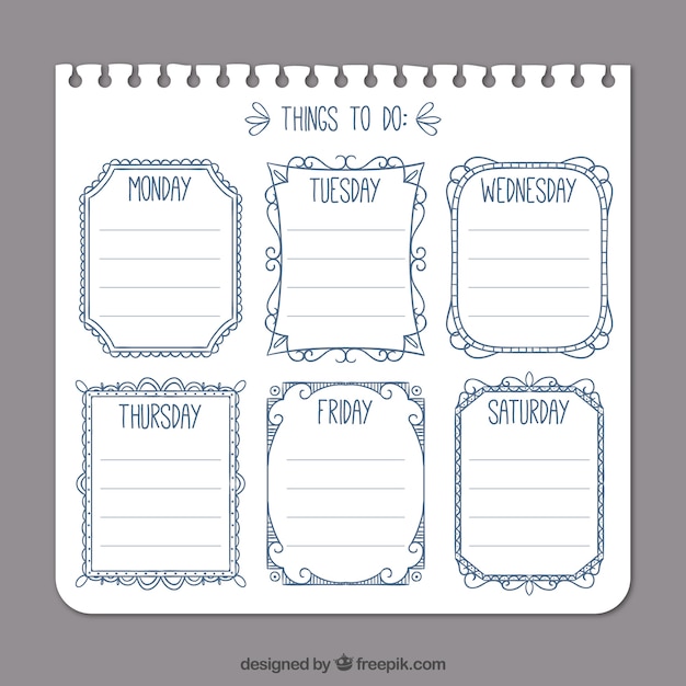 Free Vector simple to-do list template