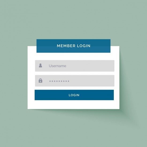 Free Vector simple login template