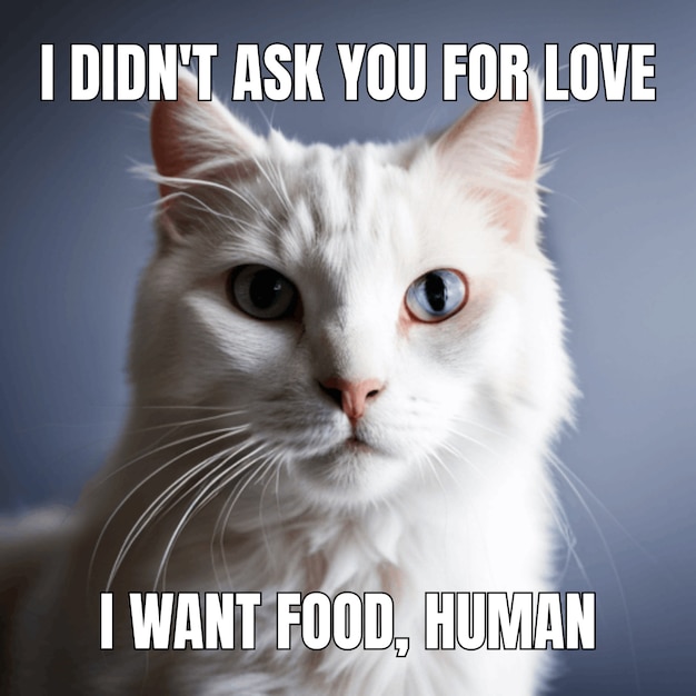 Simple love cat square meme