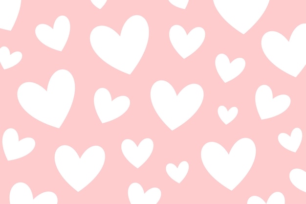 Free vector simple love heart pattern backdrop for couple wedding anniversary