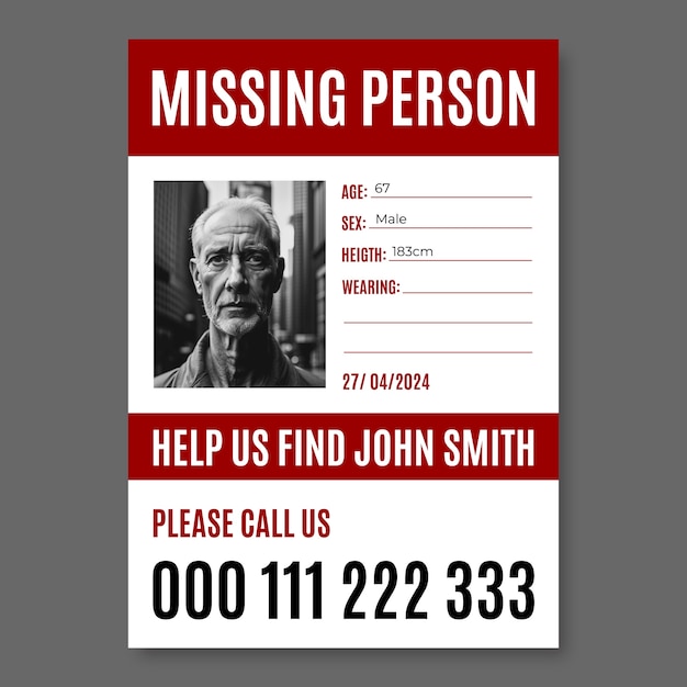 Simple missing john smith poster