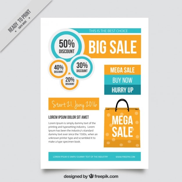 Free vector simple offer brochure