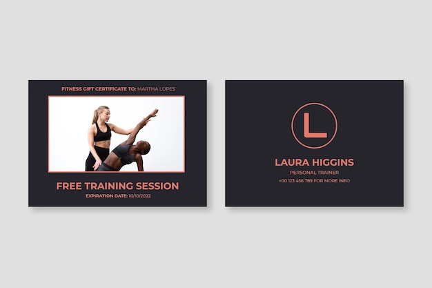 Simple personal trainer gift certificate