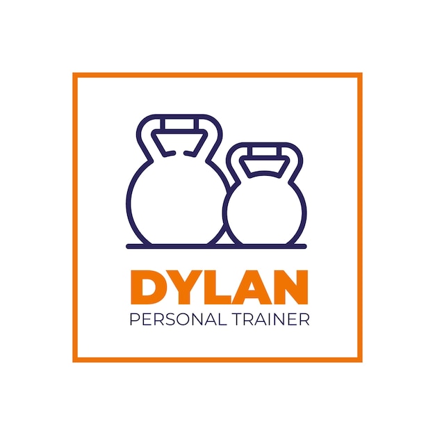 Simple personal trainer logo