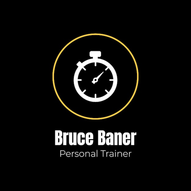 Free Vector simple personal trainer logo