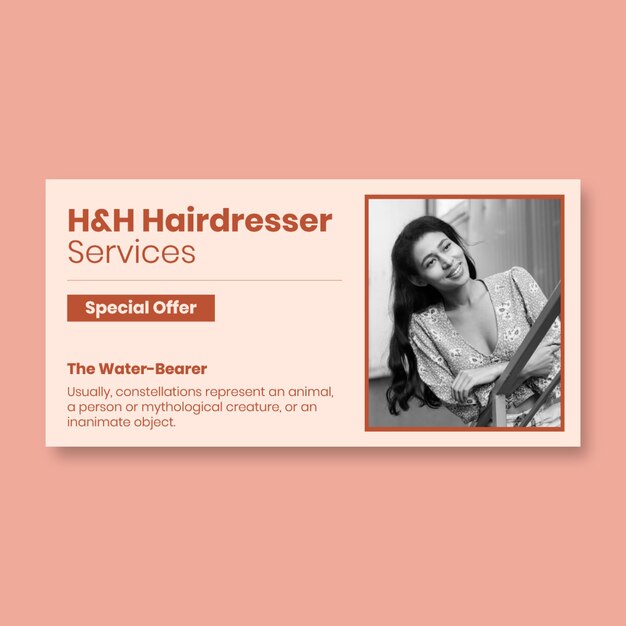 Simple professional h and h hairdresser twitter post