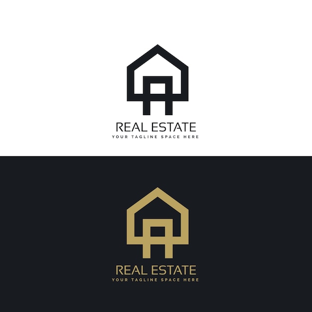 Free Vector simple real estate logo