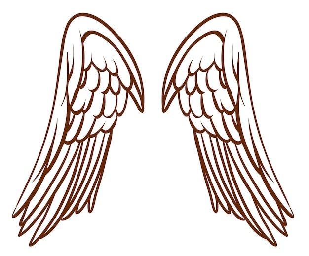 A simple sketch of an angels wings