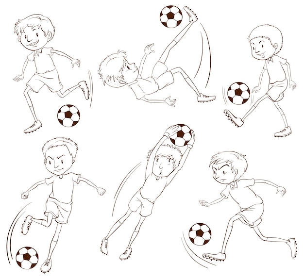 A simple sketch of the soccer players