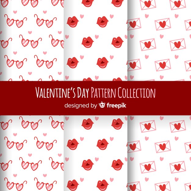 Simple valentine's day pattern pack