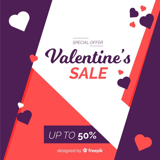 Simple valentine sale background