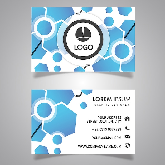 Free vector simple visting cards