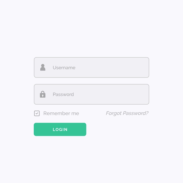 Simple white login form