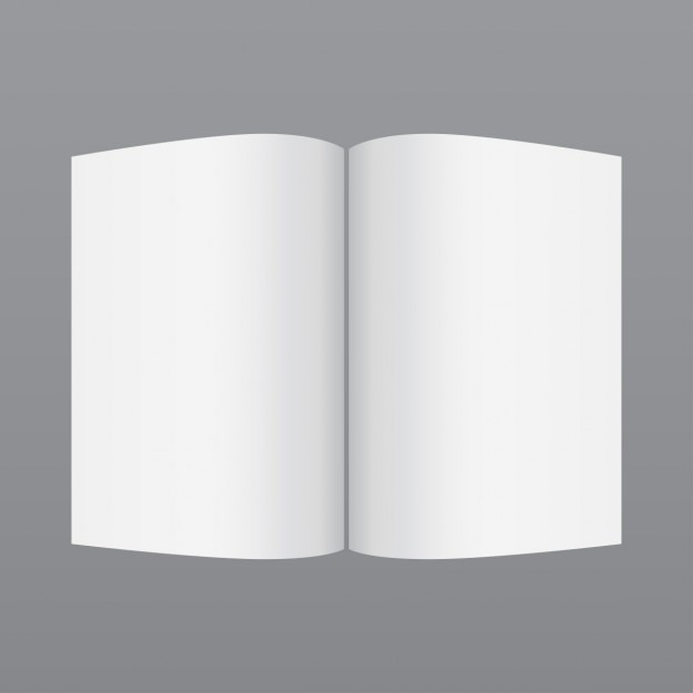 Free Vector simple white mockup magazine