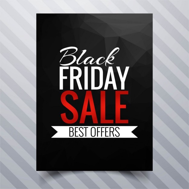 Free Vector simply black brochure, black friday