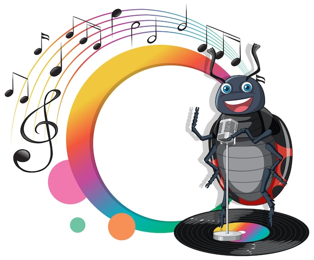 A singer ladybug cartoon character