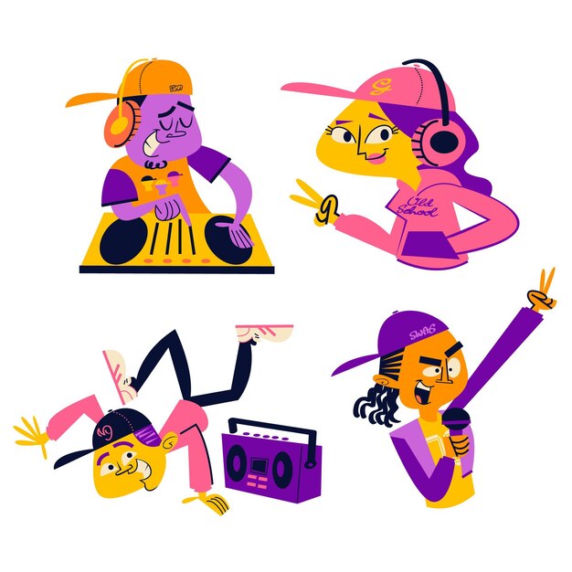 Singers doodle stickers collection