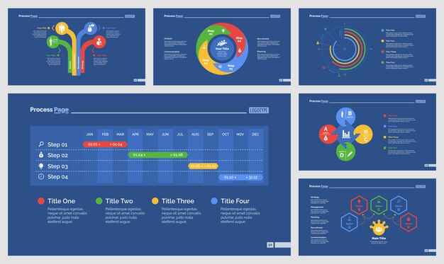 Six Accounting Slide Templates Set