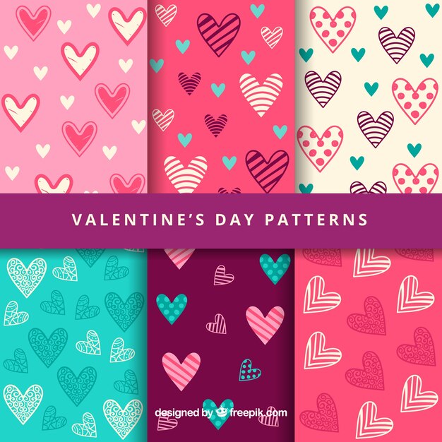 Six creative valentines day patterns