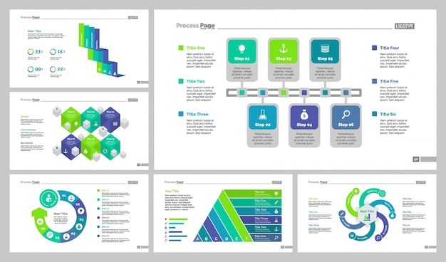 Six Marketing Slide Templates Set